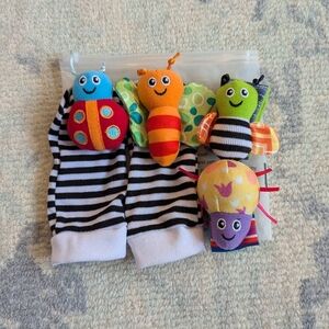 New Baby rattle socks and wristlets
